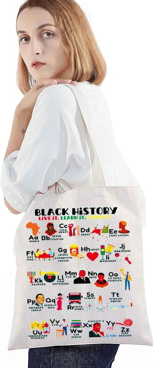 BWKTOP Black History Month Tote Bag - African Girls Bag Gifts
