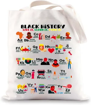 BWKTOP Black History Month Tote Bag - African Girls Bag Gifts