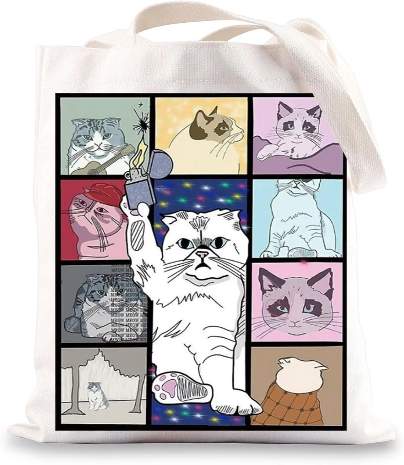 BWWKTOP Cat Tour Tote Bag Singer Concert Inspired Gifts Singer Concert Tour Gifts Music Inspired Shoulder Bag