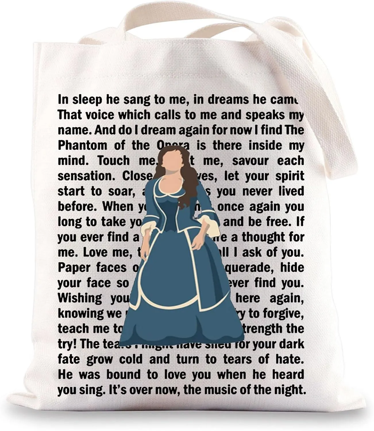 BWWKTOP Christine Musical Tote Bag Musical Theater Gifts Christine Shoulder Bag Musical Merchandise