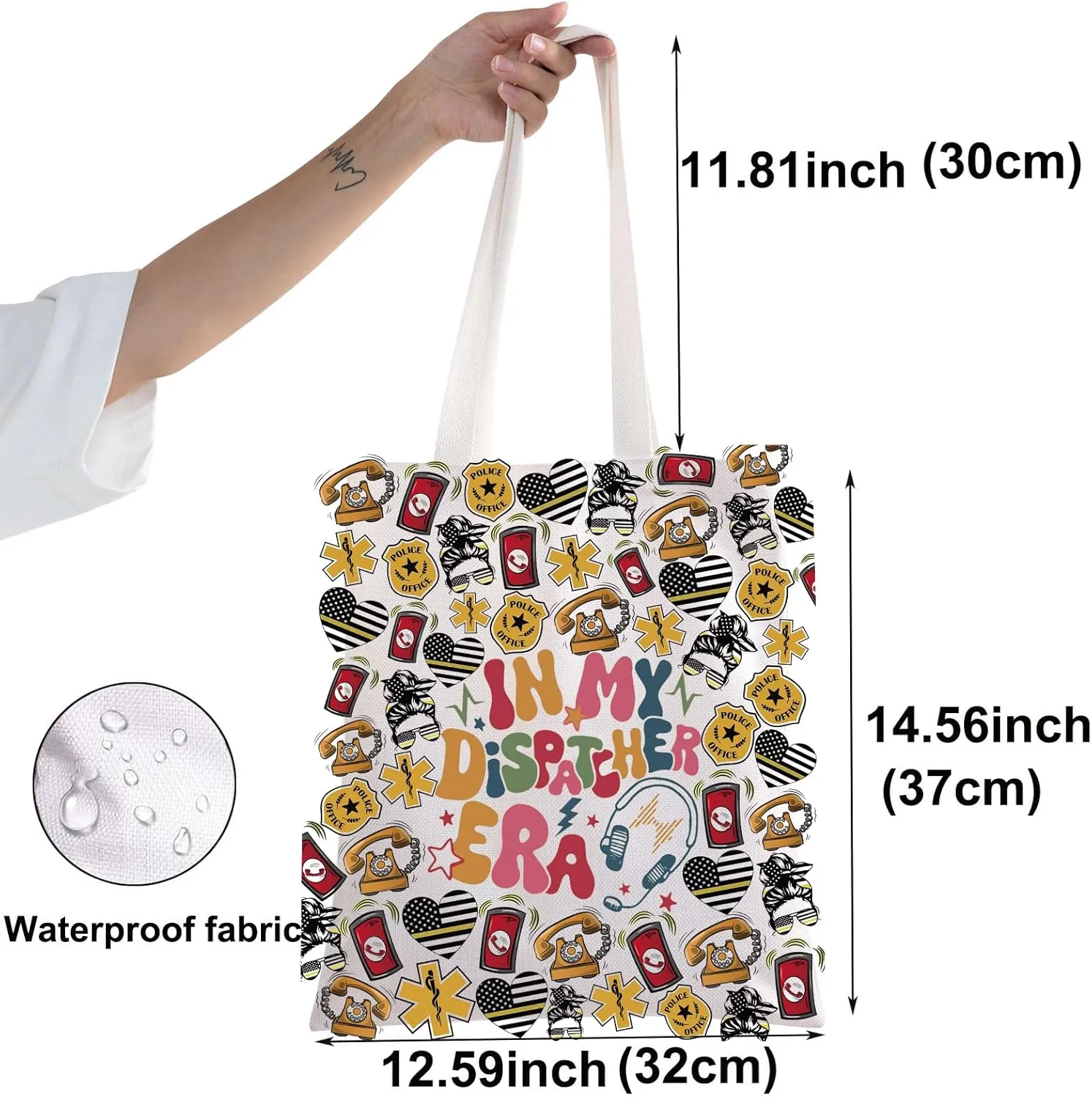 BWWKTOP Dispatcher Tote Bag Appreciation Gifts In My Dispatcher Era Shoulder Bag Emergency Merch