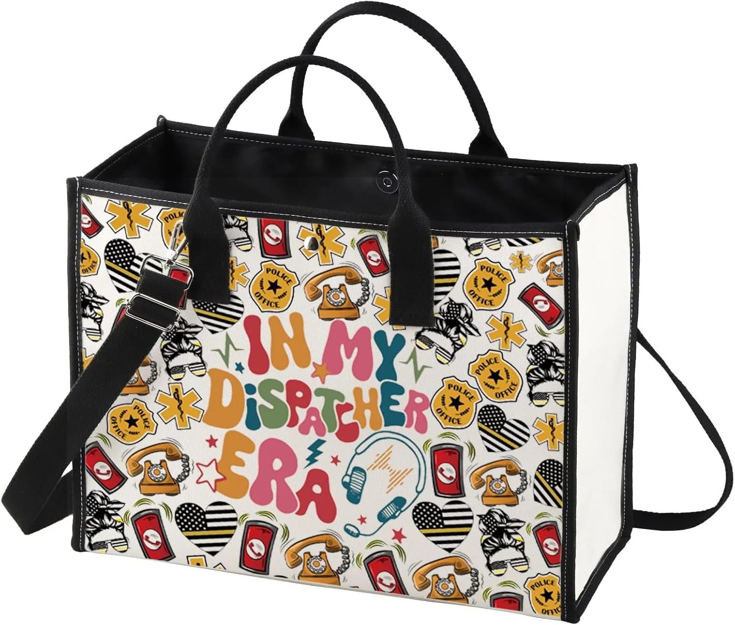 BWWKTOP Dispatcher Tote Bag Appreciation Gifts In My Dispatcher Era Shoulder Bag Emergency Merch