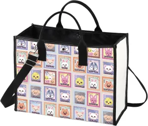 BWWKTOP Kpop SKZ Canvas Tote Bag - SKZ Merchandise - Adult Female - 14" x 12" x 0.47" - Shipoopi Tg