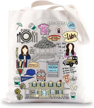 BWWKTOP Luke's Diner Tote Bag Lorelai & Rory Fans Gifts Stars Hollow Lorelai Shoulder Bag