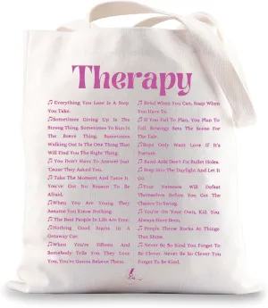 BWWKTOP Singer Therapy Canvas Tote Bag - Album Gift Song Lyrics Inspired Shoulder Bag Merchandise