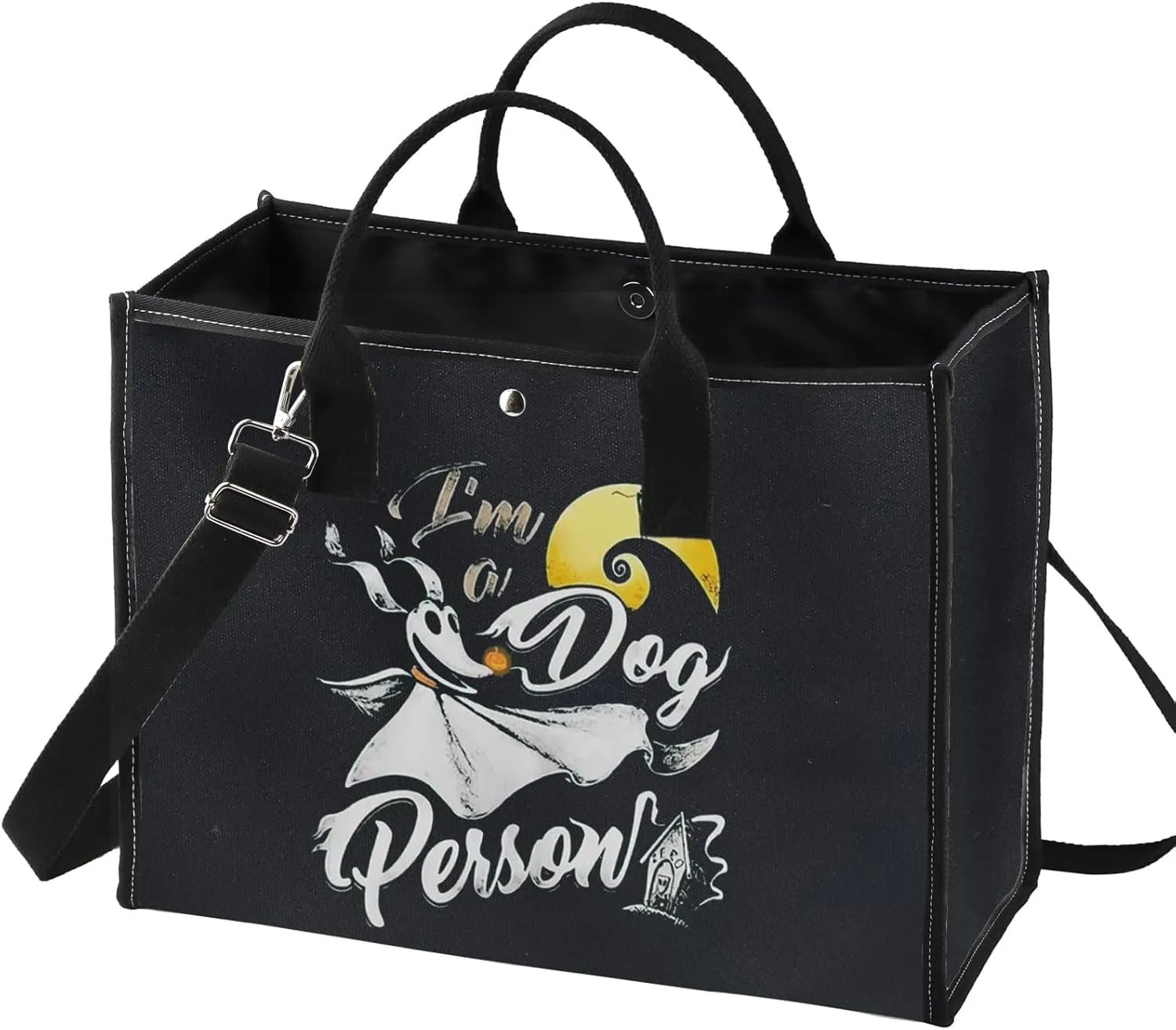 BWWKTOP Zero Dog Tote Bag Jack's Ghost Dog Fans Gift I'm A Dog Person Zero Shoulder Bag Zero Dog Merch