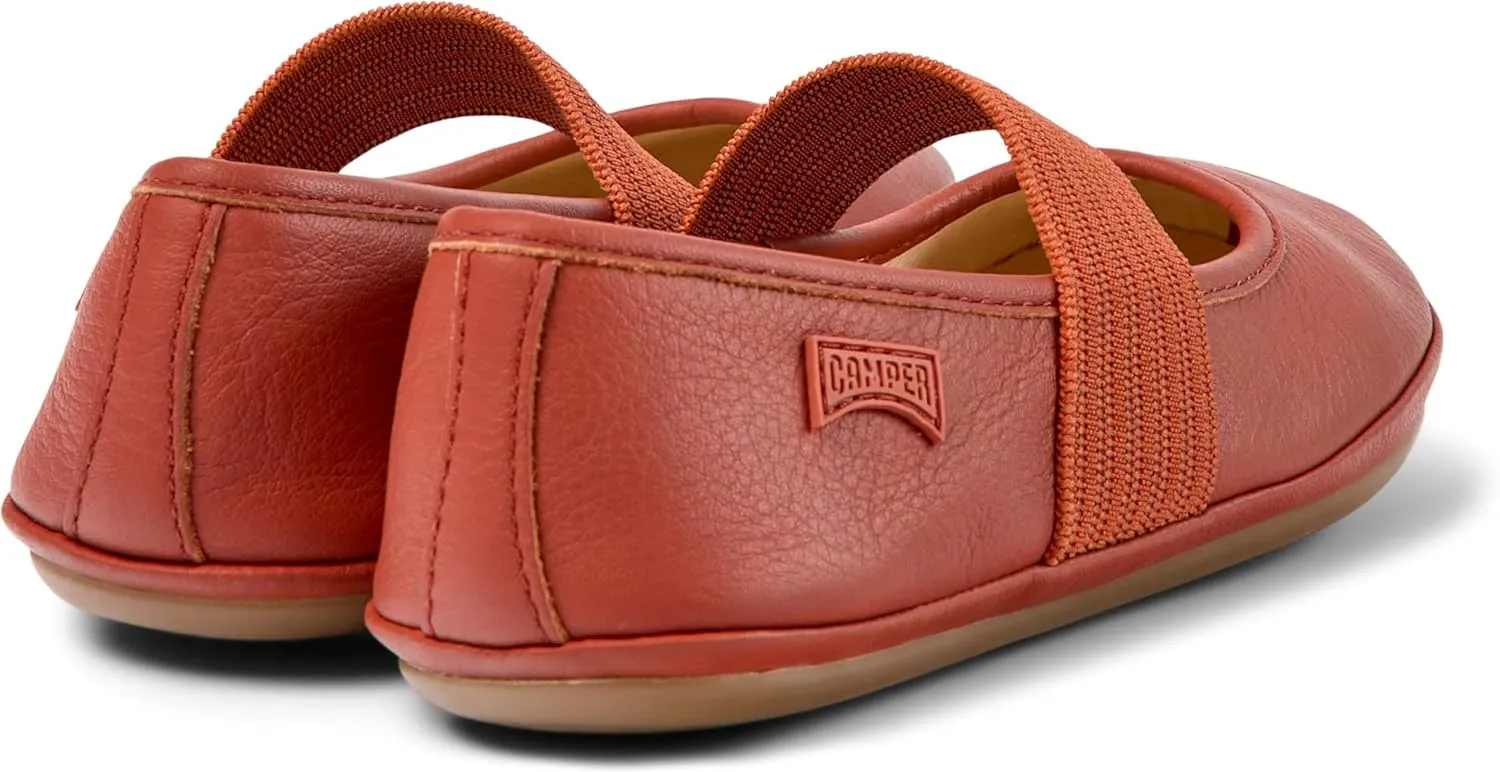 Camper Right Leather Mary Jane Flats for Girls - Ultra-Comfortable Ballerina Shoes with Comfort Footbed, Leather Lining, and Flexible Rubber Outsole