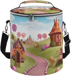 Camping Cooler Bag, Candy Land Print Portable Ice Pack Outdoor Cooler Bag Picnic Cooler Bag Foldable Cooler Bag, style