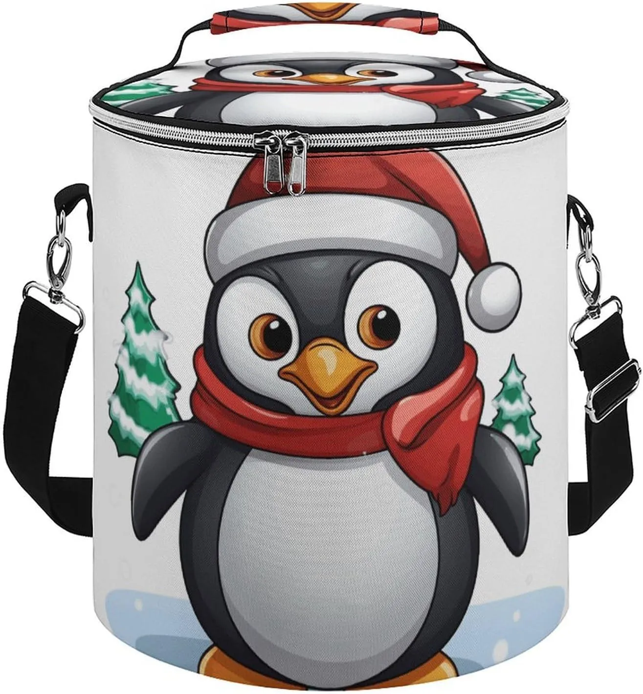 Camping Cooler Bag, Christmas Penguin Print Portable Ice Pack Outdoor Cooler Bag Picnic Cooler Bag Foldable Cooler Bag, style