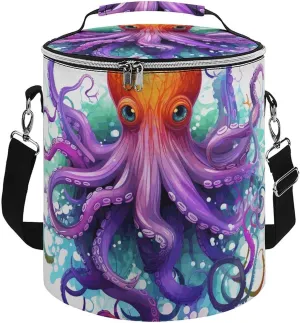 Camping Cooler Bag, Colorful Octopus Print Portable Ice Pack Outdoor Cooler Bag Picnic Cooler Bag Foldable Cooler Bag, style