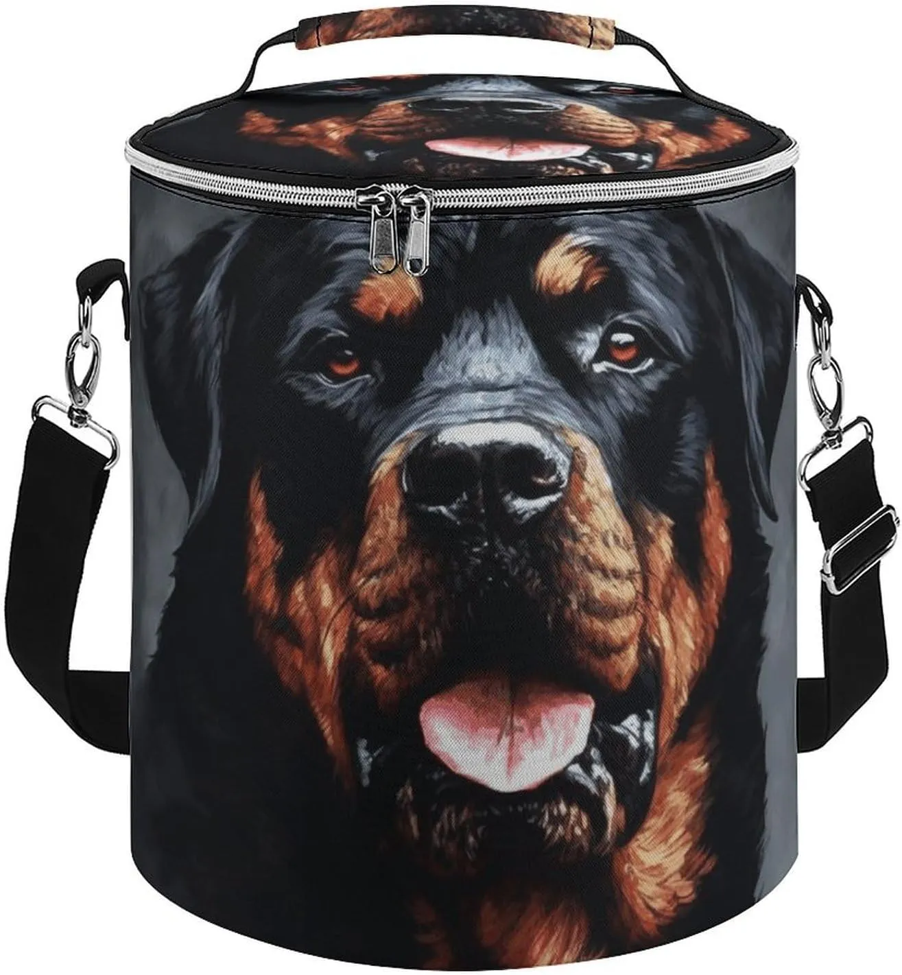 Camping Cooler Bag, Cool Rottweiler Dog Art Print Portable Ice Pack Outdoor Cooler Bag Picnic Cooler Bag Foldable Cooler Bag, style