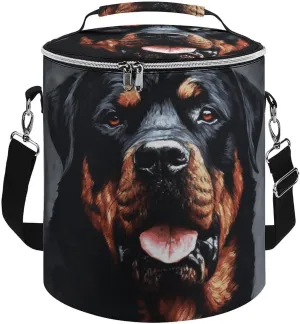Camping Cooler Bag, Cool Rottweiler Dog Art Print Portable Ice Pack Outdoor Cooler Bag Picnic Cooler Bag Foldable Cooler Bag, style