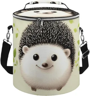 Camping Cooler Bag, Cute Hedgehog Print Portable Ice Pack Outdoor Cooler Bag Picnic Cooler Bag Foldable Cooler Bag, style