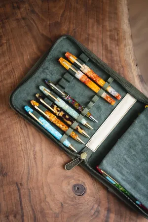 Canvas Collection - 20 Pen Zipper Case - Army Green