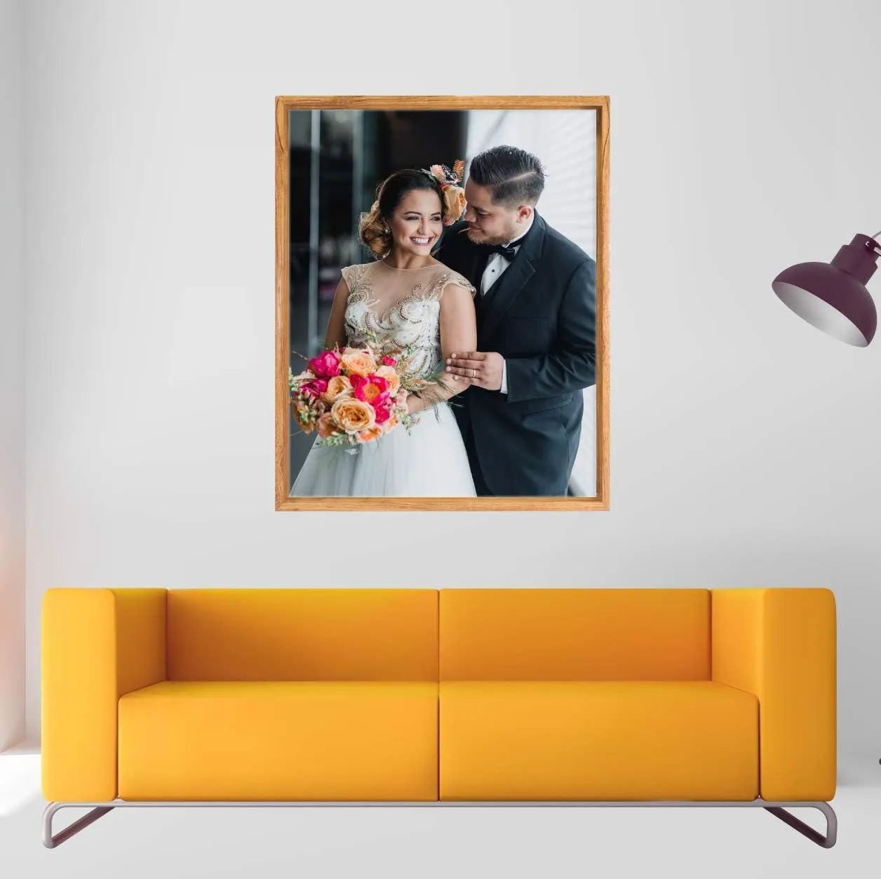 Canvas Floating Frame, Picture Wall Art Painting Frame for 16X20 Inch Finished Canvas Painting 1-1/4 Depth, Picture Art Wall Décor, Light Brown