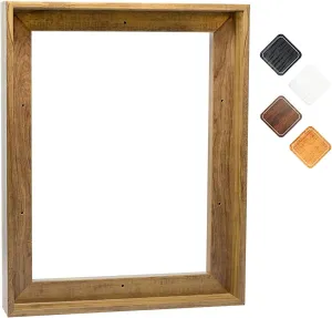 Canvas Floating Frame, Picture Wall Art Painting Frame for 16X20 Inch Finished Canvas Painting 1-1/4 Depth, Picture Art Wall Décor, Light Brown