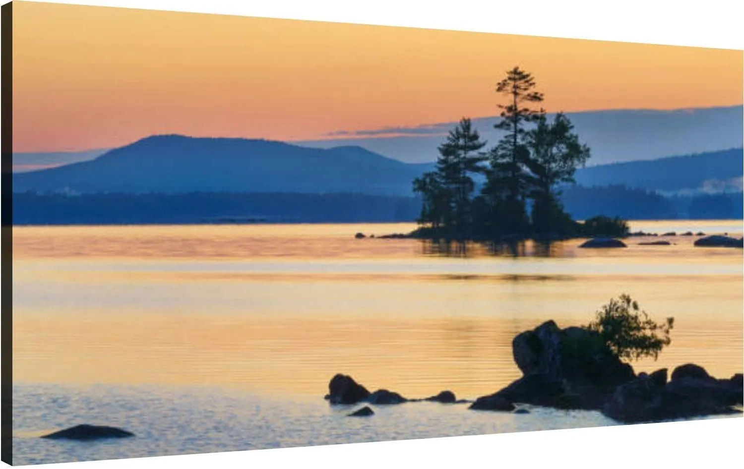 Canvas Wall Art for Living Room Bedroom Peaceful Alpine Lake at Sunrise Big Large Wall Art Decor Framed Painting Wall Pictures Prints Artwork Office
