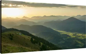 Canvas Wall Art for Living Room Bedroom Scenic sunrise above a mountain range the alps Big Large Wall Art Decor Framed Painting Wall Pictures Prints Artwork Office