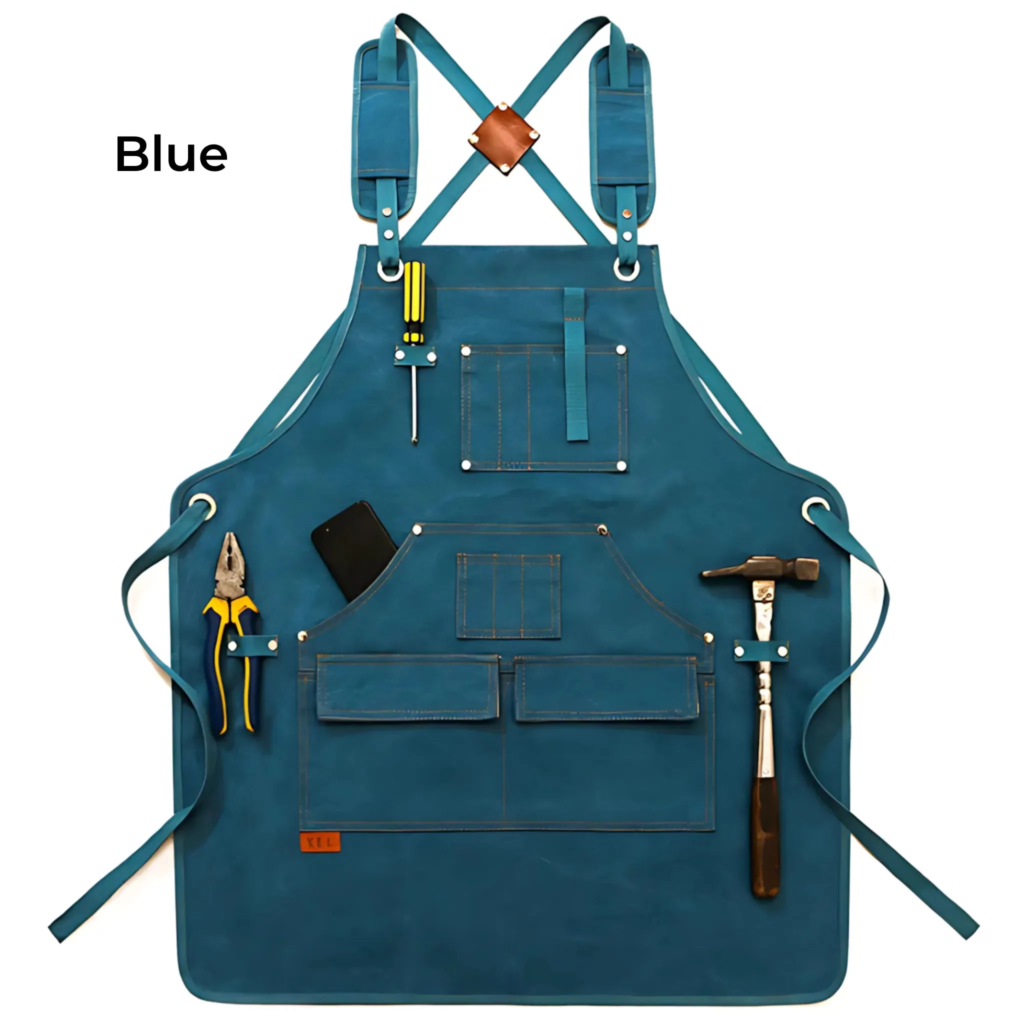 Canvas Work Apron – Heavy Duty with Tool Pockets & Cross-Back Straps
