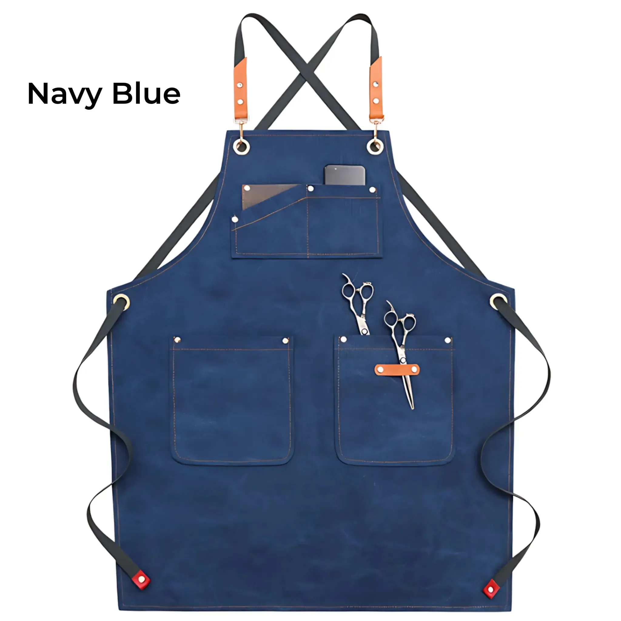 Canvas Work Apron – Heavy Duty with Tool Pockets & Cross-Back Straps
