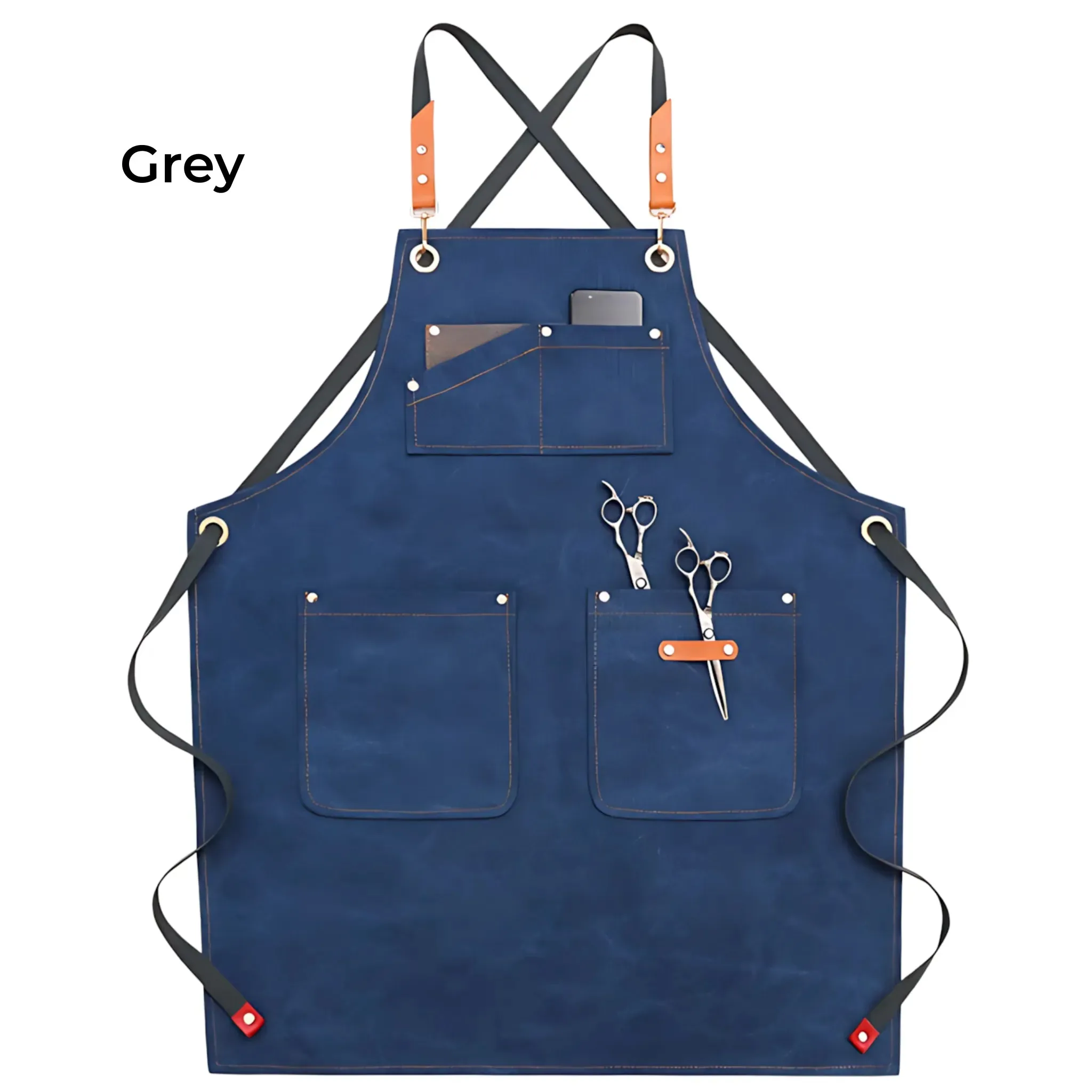 Canvas Work Apron – Heavy Duty with Tool Pockets & Cross-Back Straps
