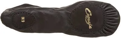 Capezio 2027 Leather Juliet Split-Sole Ballet Shoe - Black