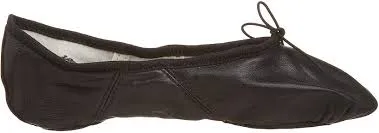 Capezio 2027 Leather Juliet Split-Sole Ballet Shoe - Black