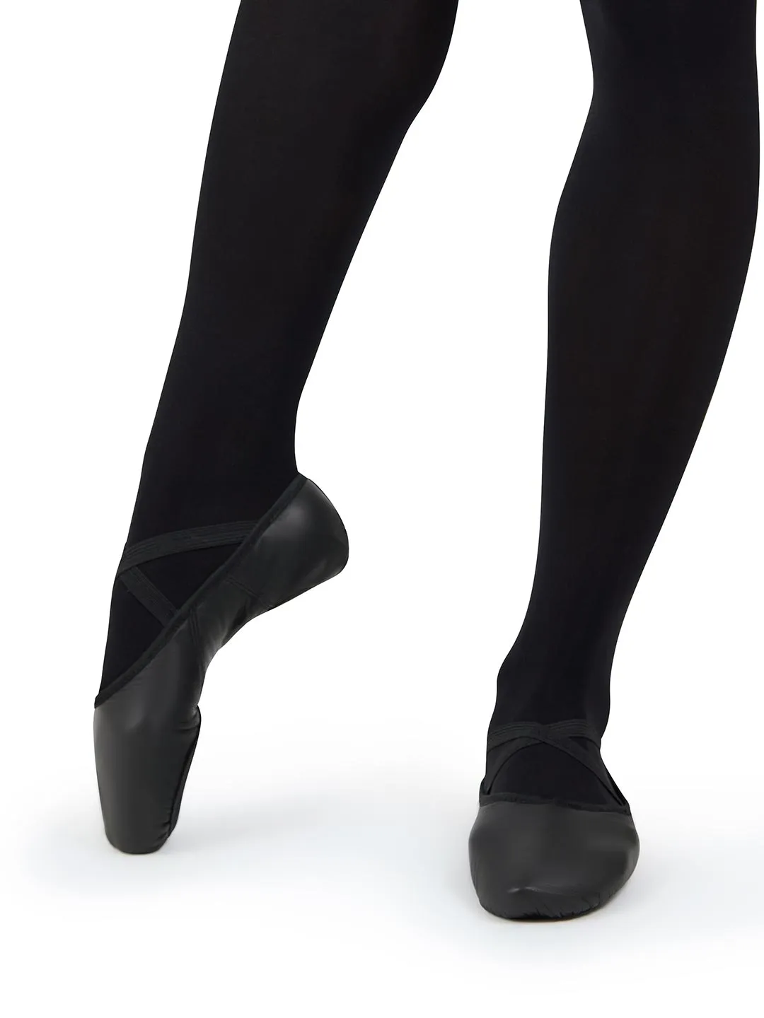 Capezio 2027 Leather Juliet Split-Sole Ballet Shoe - Black