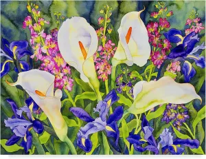 Carissa Luminess 'Callas With Irises' Canvas Art
