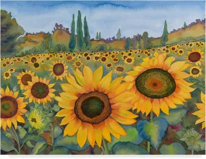 Carissa Luminess 'Sunflower Fields' Canvas Art