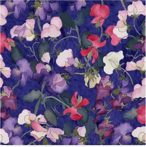 Carissa Luminess 'Sweet Peas Pattern Dark ' Canvas Art