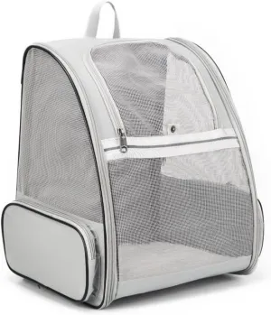 Cat Carrier Backpack, Dog Backpack, Ventilate Pet Cats Puppy Dogs Birds Bunny Backpack for Travel Indoor Outdoor Use(Grey)
