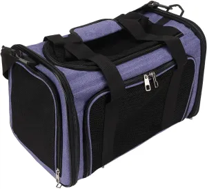Cat Carrier,Soft-Sided Pet Travel Carrier for Cats,Cat Carrier Portable Breathable Oxford Cloth Soft Pet Travel Carrier Bag for Travel Treatment Purple L(Plus Size-Purple)