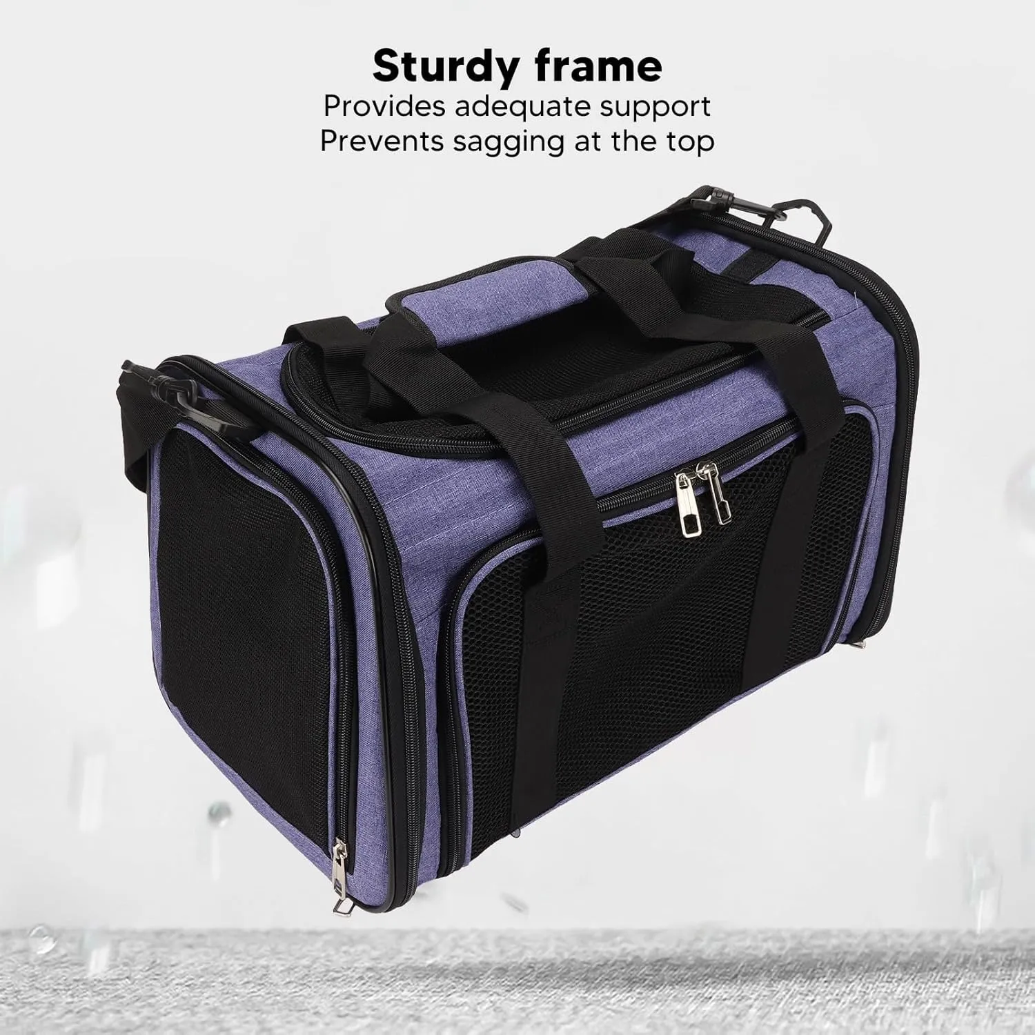 Cat Carrier,Soft-Sided Pet Travel Carrier for Cats,Cat Carrier Portable Breathable Oxford Cloth Soft Pet Travel Carrier Bag for Travel Treatment Purple L(Plus Size-Purple)