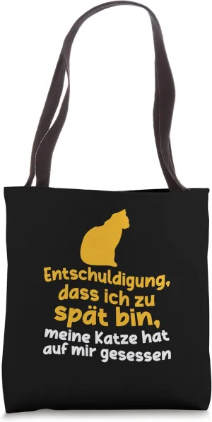 Cat Funny Apology Delay Kitten Tote Bag