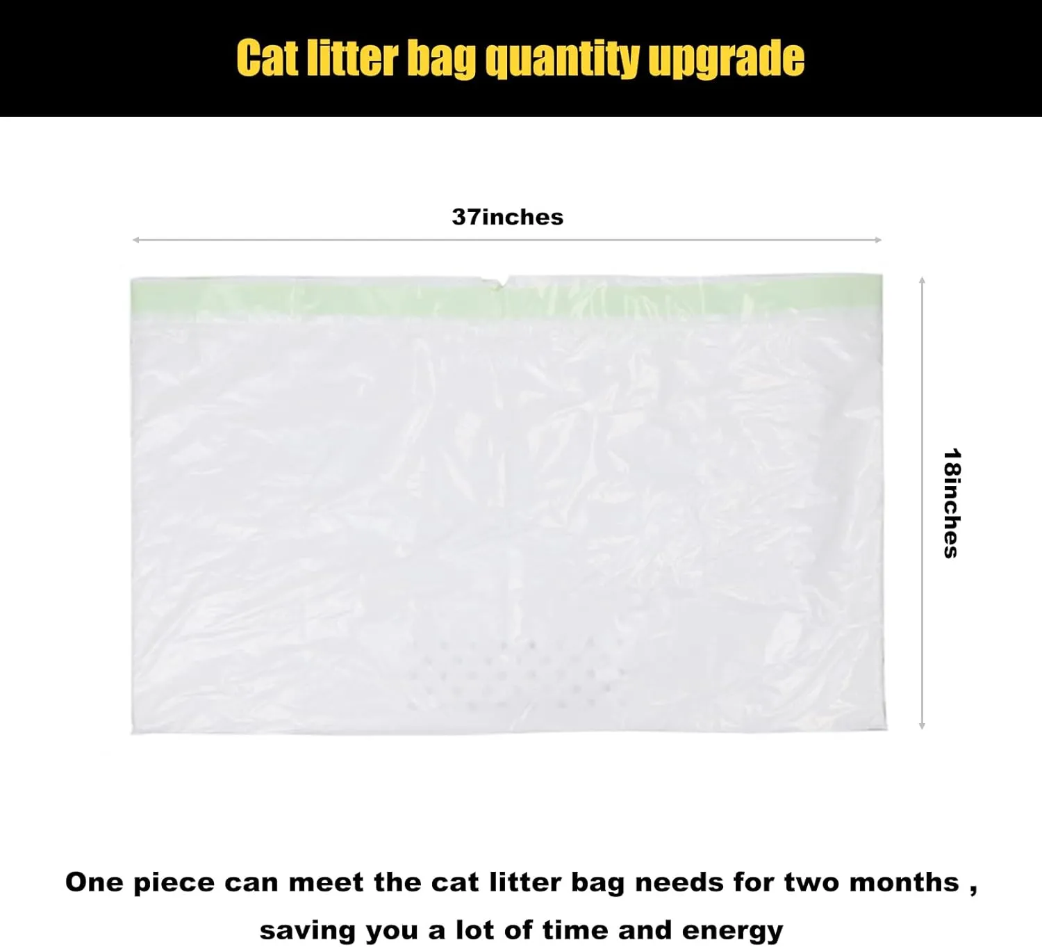 Cat Litter Box Liners, 56 Count Cat Litter Bags Sifting Litter Liners Cleaning Supplies with Durable Drawstring Contains 48 Screening Bags with Holes   8 Non-porous Screening Bag 37" x 18"