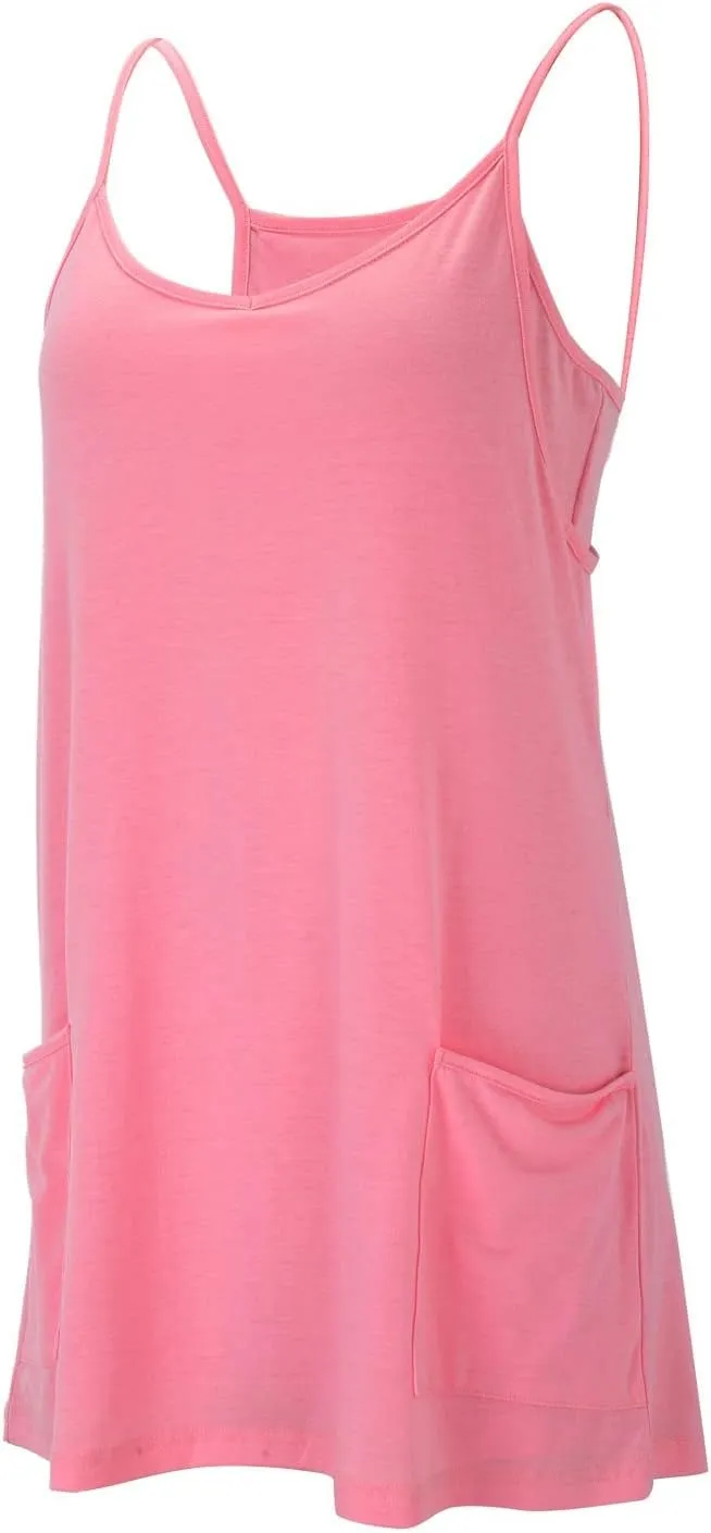 Ceboyel Short Summer Dress for Women Strappy Athletic Romper Hot Shot Mini Dress Workout Onesie Outfits With Pockes 2024