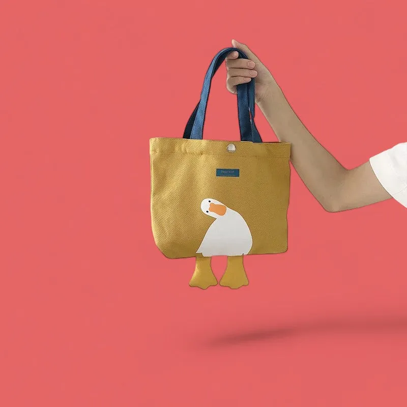 Charming Mini Canvas Tote Bag Collection - Cute Animal Designs for Daily Essentials