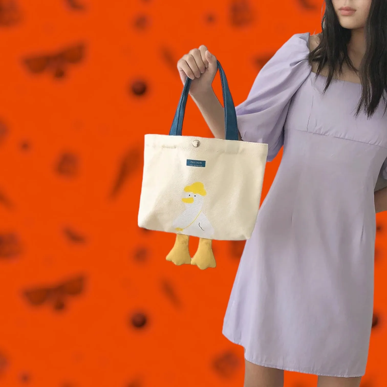 Charming Mini Canvas Tote Bag Collection - Cute Animal Designs for Daily Essentials