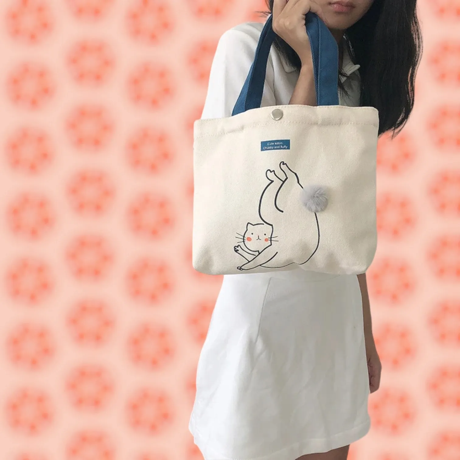 Charming Mini Canvas Tote Bag Collection - Cute Animal Designs for Daily Essentials