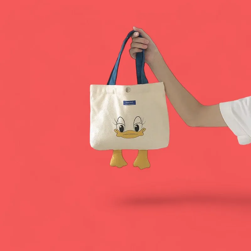 Charming Mini Canvas Tote Bag Collection - Cute Animal Designs for Daily Essentials