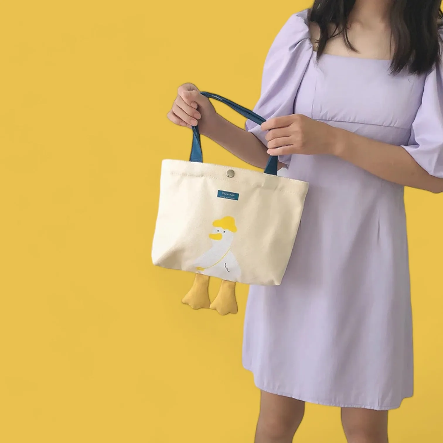 Charming Mini Canvas Tote Bag Collection - Cute Animal Designs for Daily Essentials