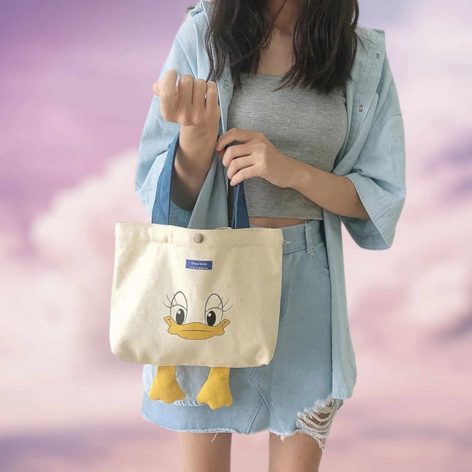 Charming Mini Canvas Tote Bag Collection - Cute Animal Designs for Daily Essentials