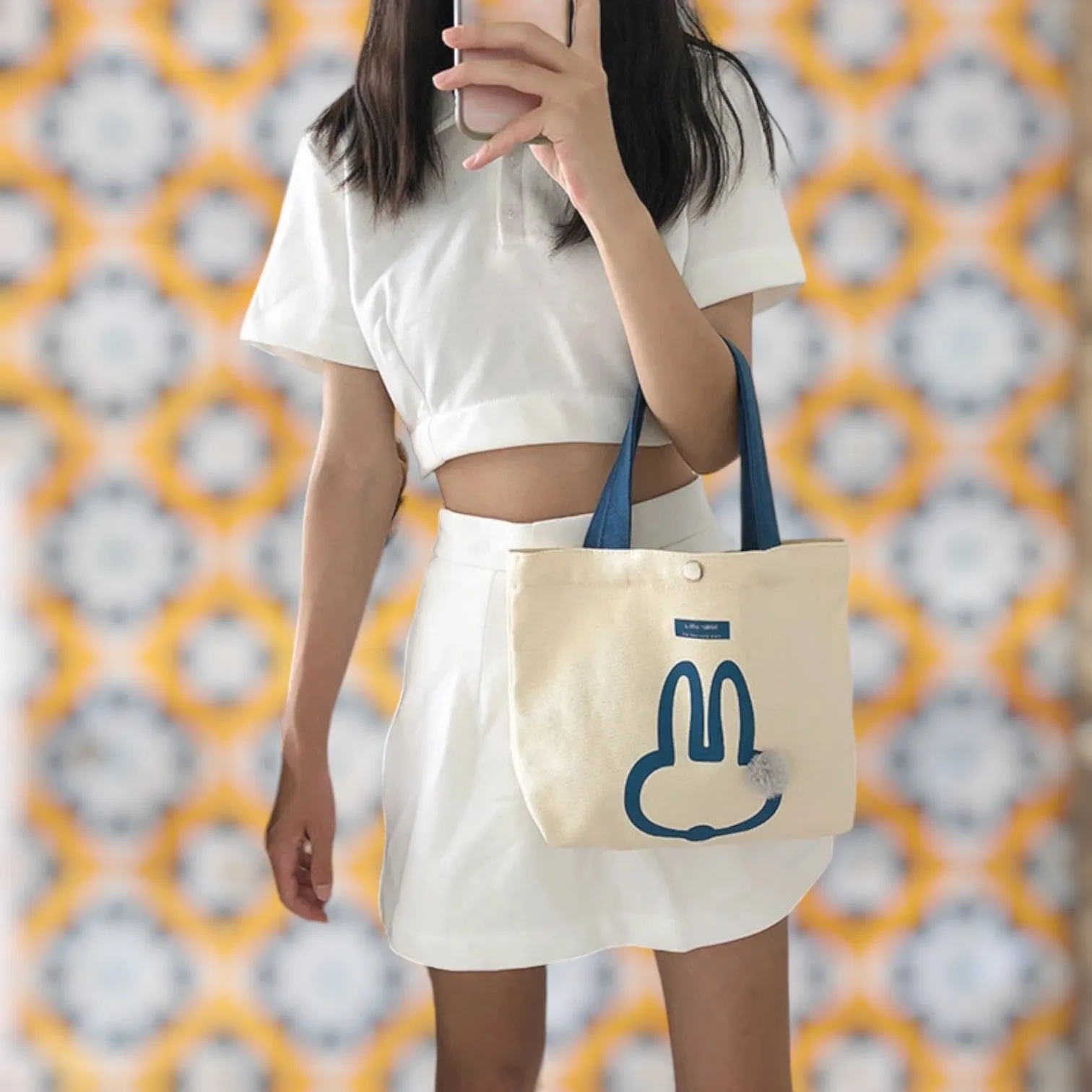 Charming Mini Canvas Tote Bag Collection - Cute Animal Designs for Daily Essentials