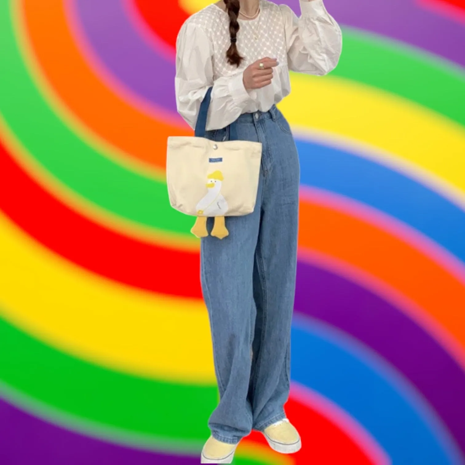 Charming Mini Canvas Tote Bag Collection - Cute Animal Designs for Daily Essentials