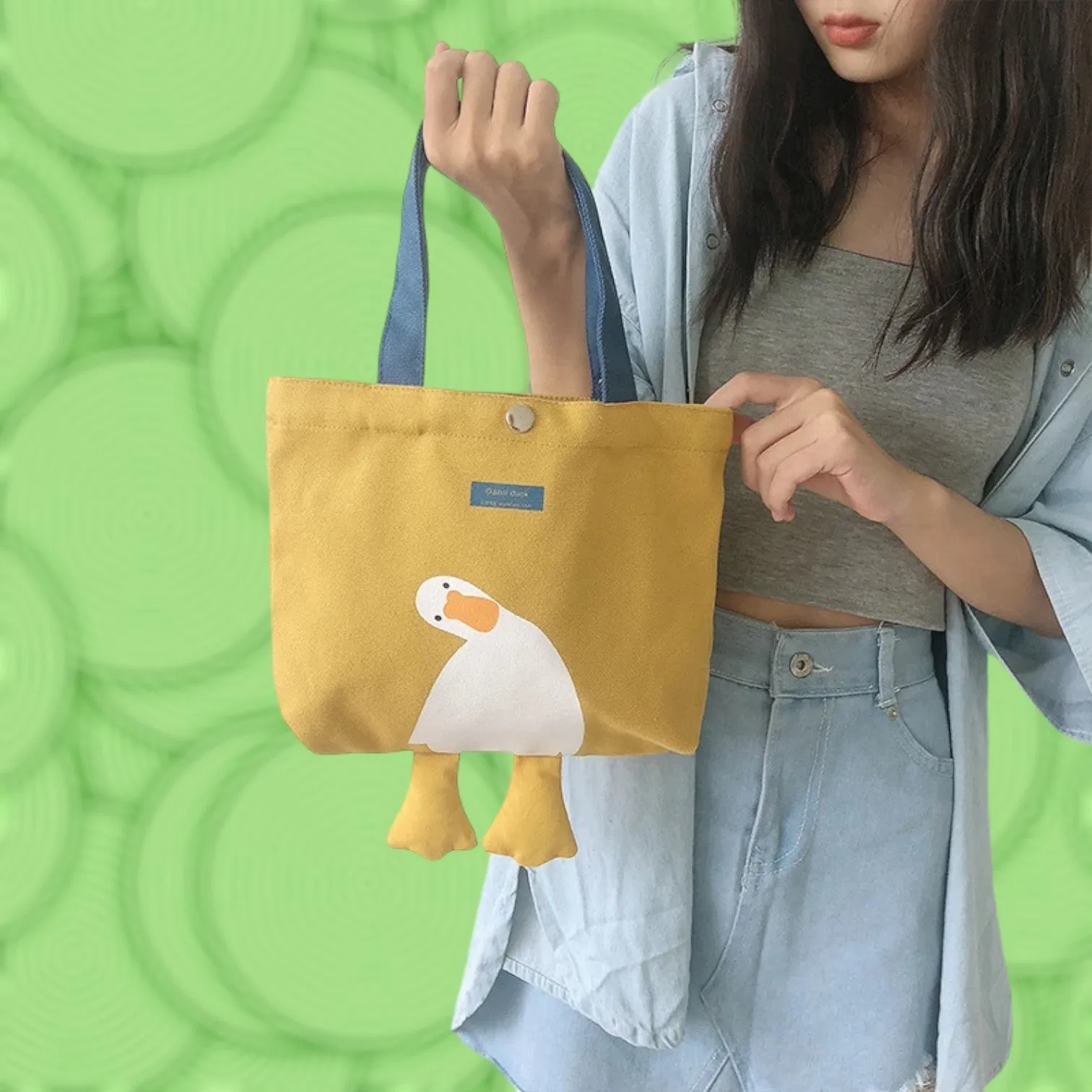 Charming Mini Canvas Tote Bag Collection - Cute Animal Designs for Daily Essentials