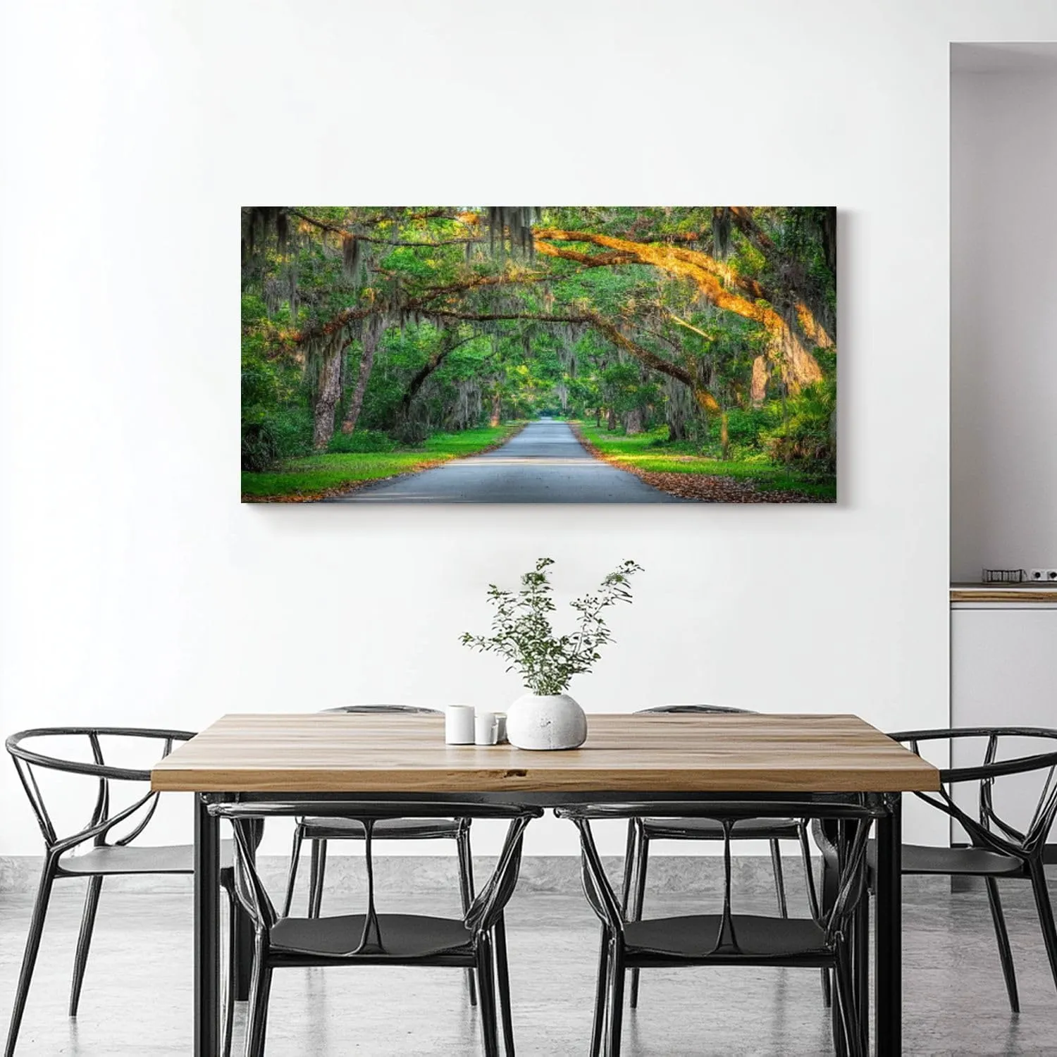 CHAUSSUREBAR Large Canvas Wall Art Road to Paynes Prairie Preserve State Park Florida Canvas Art Prints Pictures Wall Decor Living Room Wall Paintings for Bedroom Bathroom 30'' x 60''