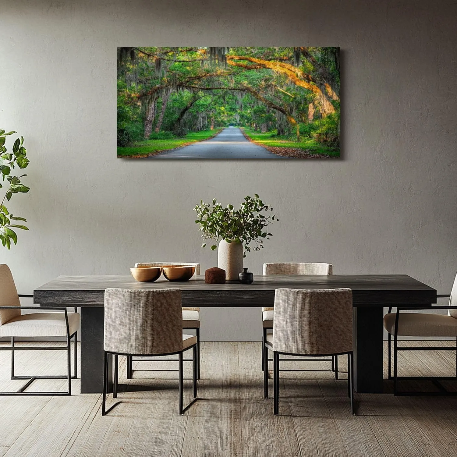CHAUSSUREBAR Large Canvas Wall Art Road to Paynes Prairie Preserve State Park Florida Canvas Art Prints Pictures Wall Decor Living Room Wall Paintings for Bedroom Bathroom 30'' x 60''
