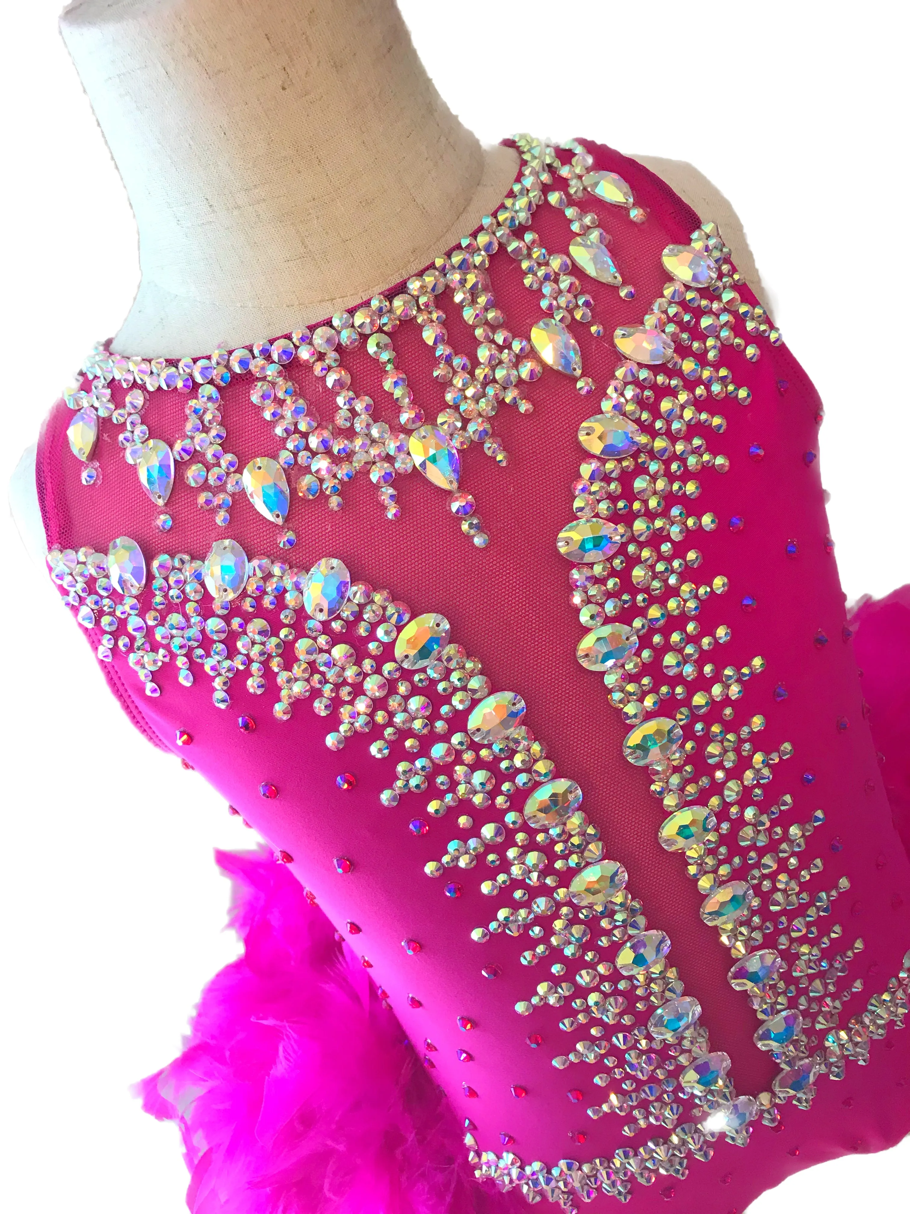 CHILD MEDIUM new hot pink dance competition costume jazz or musical theater
