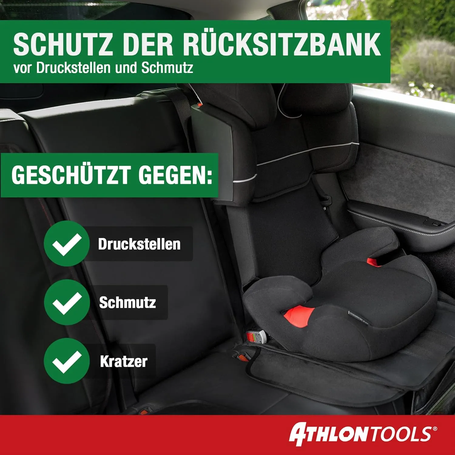 Child Seat Pad - Side Protection, Optimal Fit - Isofix Compatible - Thickly Padded - for Child & Infant Carriers, Booster Seats - Designed in Germany